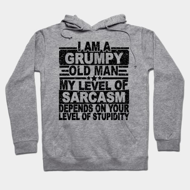 I AM A GRUMPY OLD MAN MY LEVEL OF SARCASM Hoodie by SilverTee